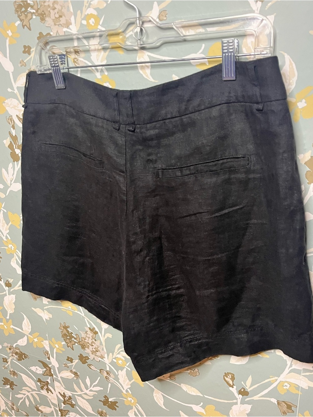 Free People Black Linen Shorts - Size 6 - Picture 8 of 8